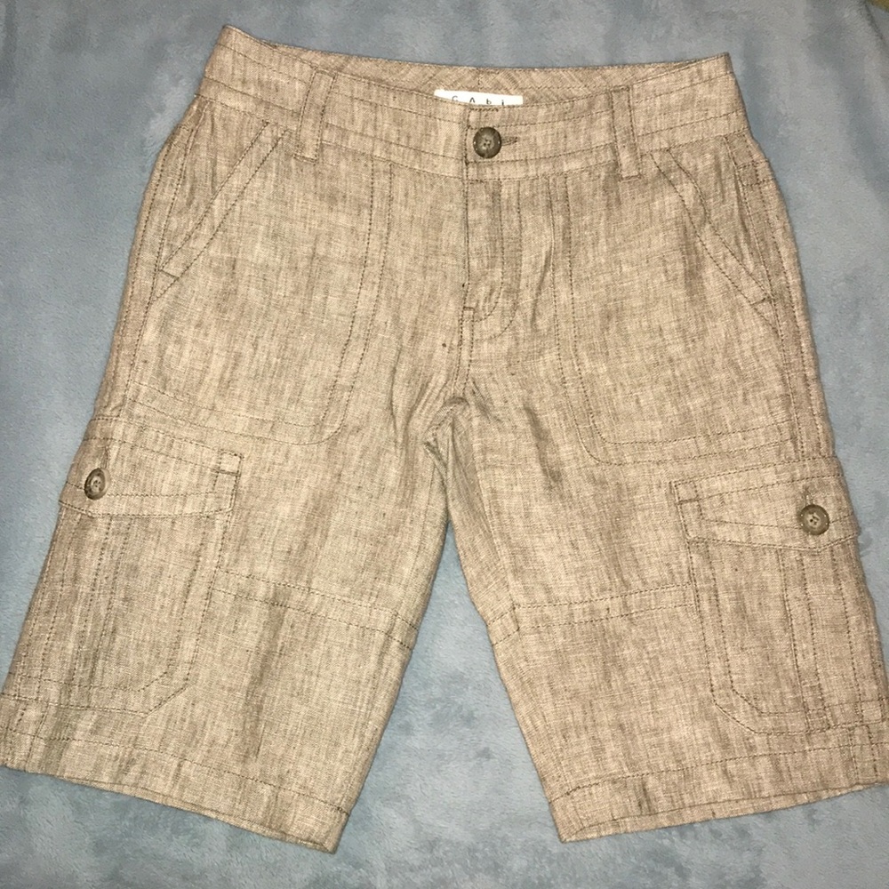 🍀CAbi Linen Cargo Shorts 🔥